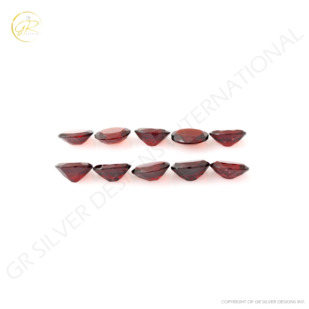 Natural Garnet Gemstones, 9x11mm Oval Shape Loose Garnet Gemstone