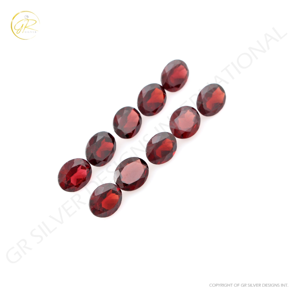 Natural Garnet Gemstones, 9x11mm Oval Shape Loose Garnet Gemstone