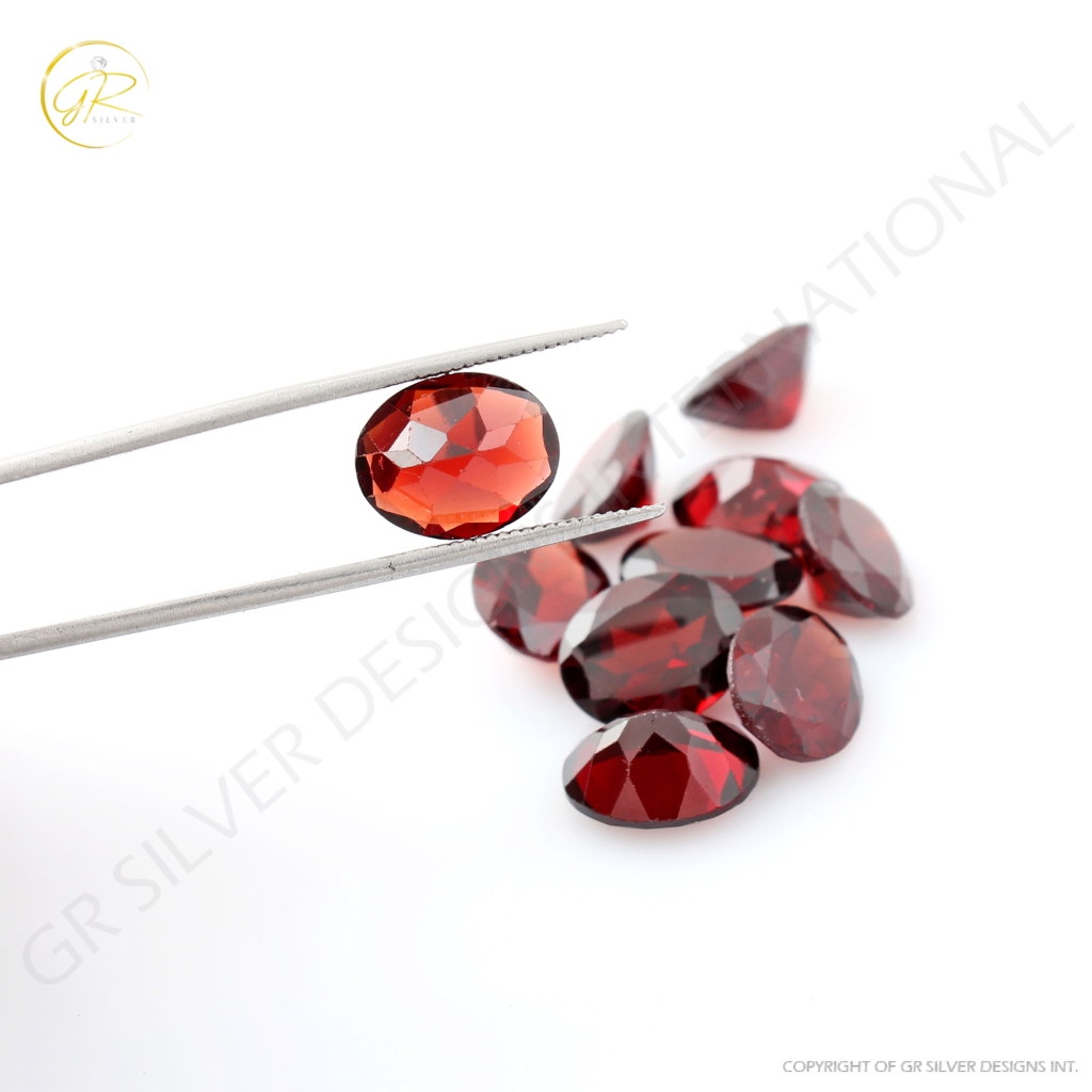 Natural Garnet Gemstones, 9x11mm Oval Shape Loose Garnet Gemstone