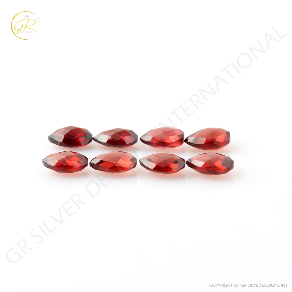 Natural Garnet pear shape, Briolette Cut Garnet, 6x8mm Loose Garnet Gemstone