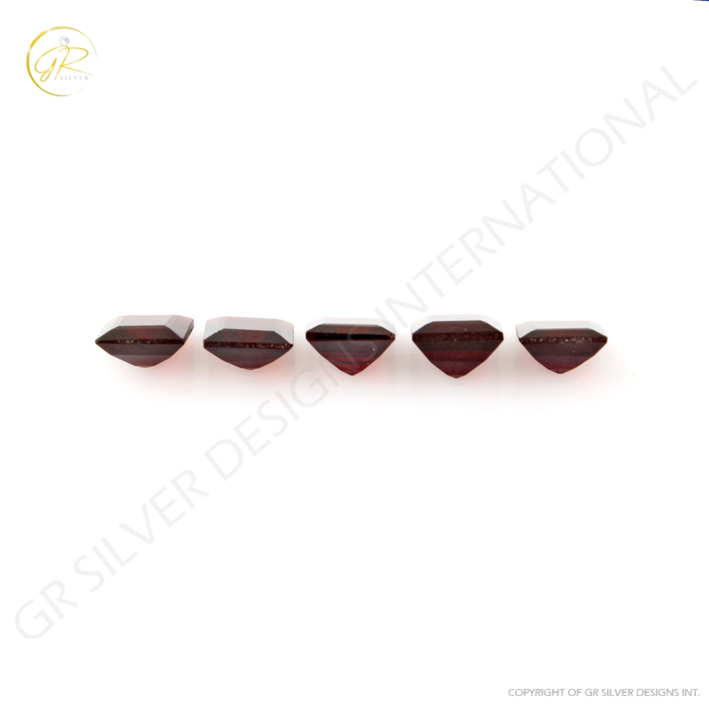 Natural Garnet Gemstone, Square Shape Garnet, 7mm Garnet Loose Gemstone