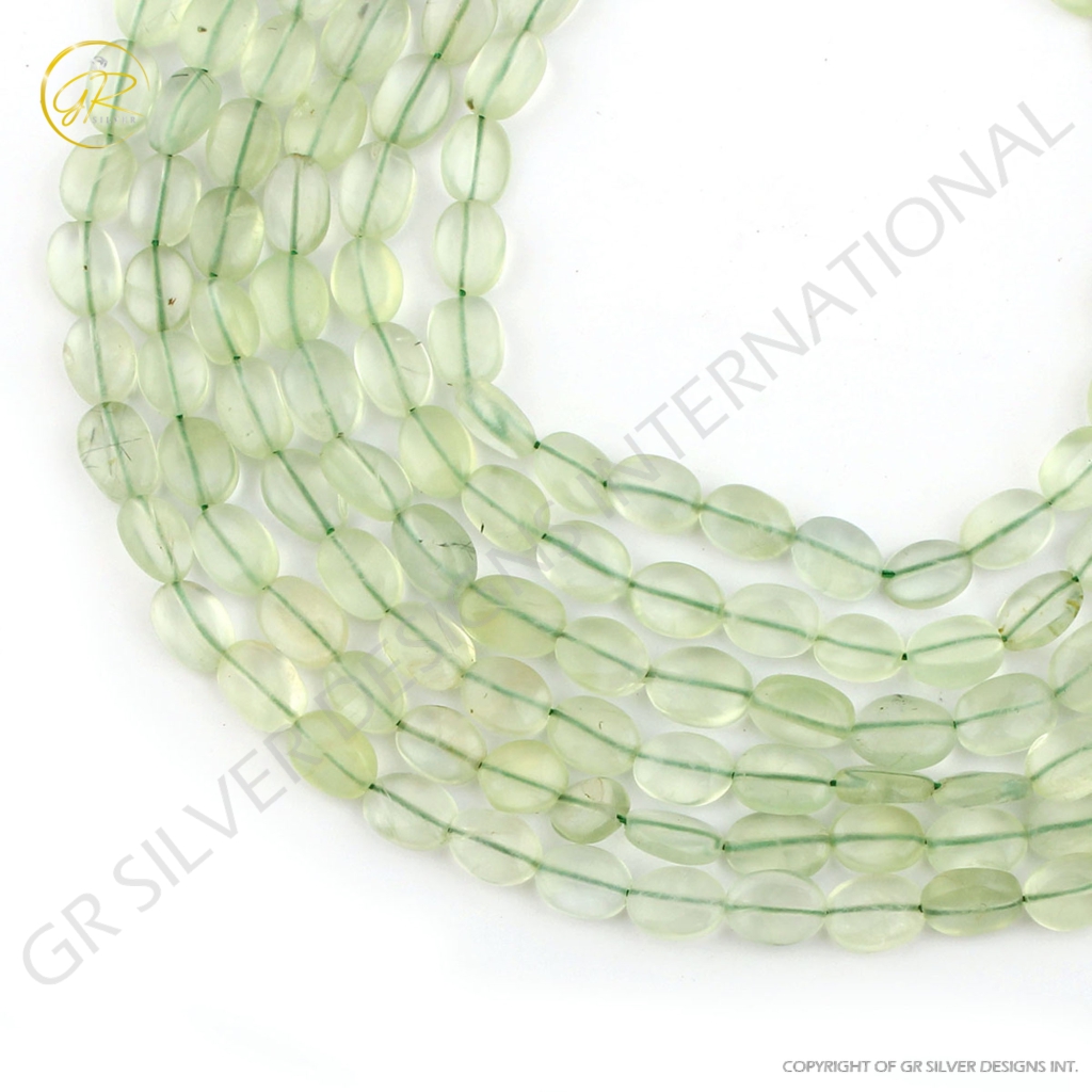 Prehnite Smooth Gemstone Mix Tumble Shape Beads For Jewelry