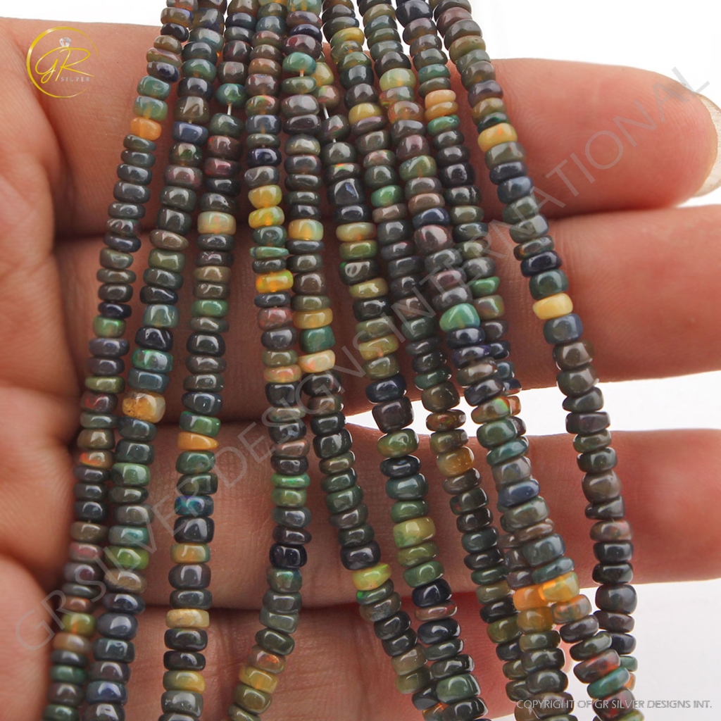 Natural Ethiopian Opal 5-8mm Round Gemstone Beads For Jewelry