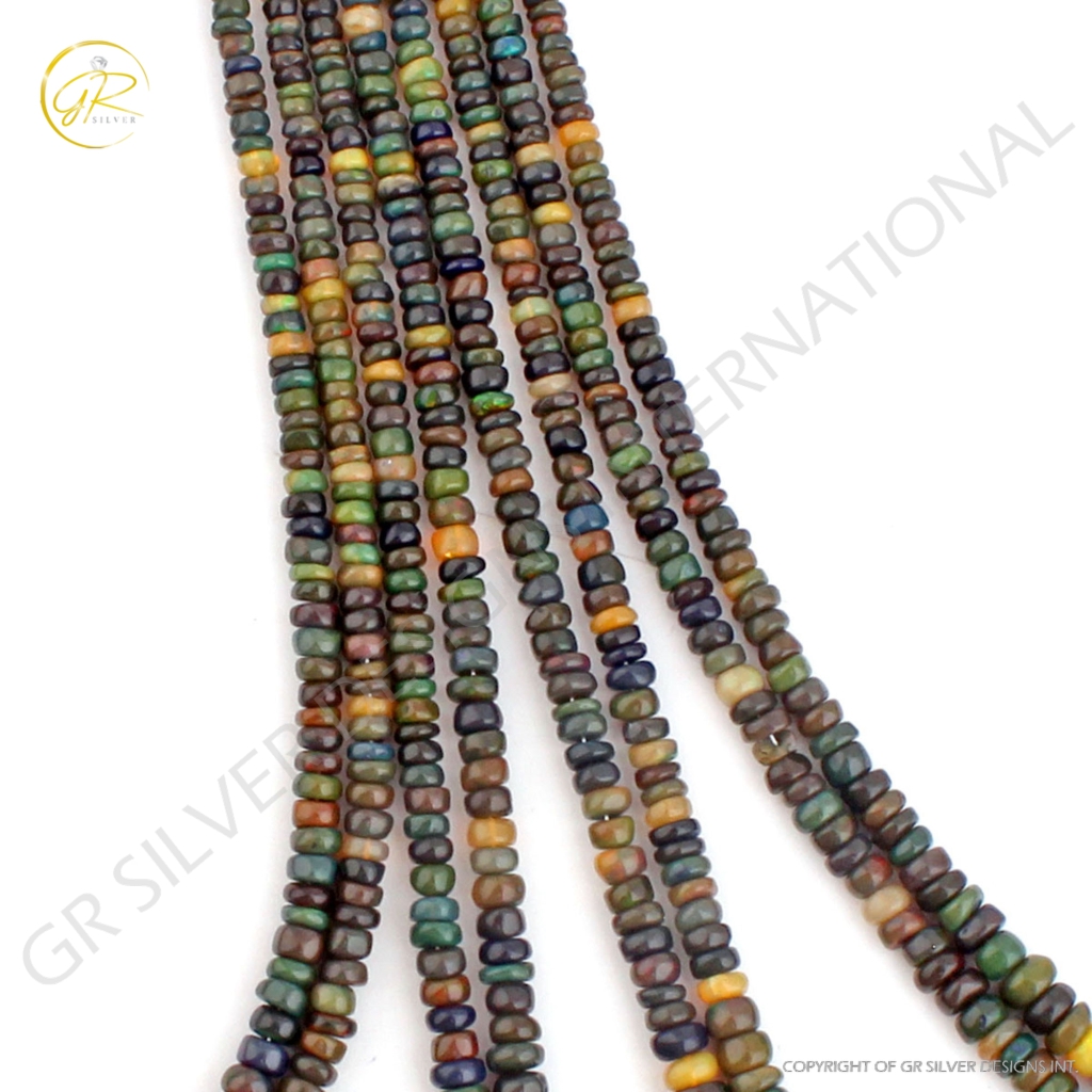 Natural Ethiopian Opal 5-8mm Round Gemstone Beads For Jewelry