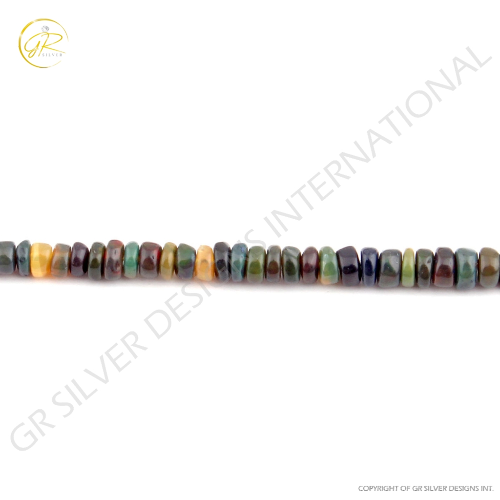 Wholesale Plain Ethiopian Opal Round 4mm Handmade 5 Strands Beads