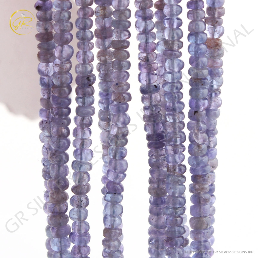 3-4mm Round Tanzanite Smooth Gemstone Beads For Jewelry Making