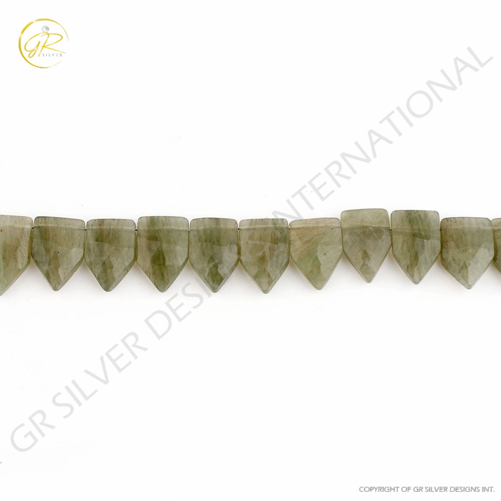 Natural  Aventurine Pentagon Gemstone 7 Strands Handmade Beads