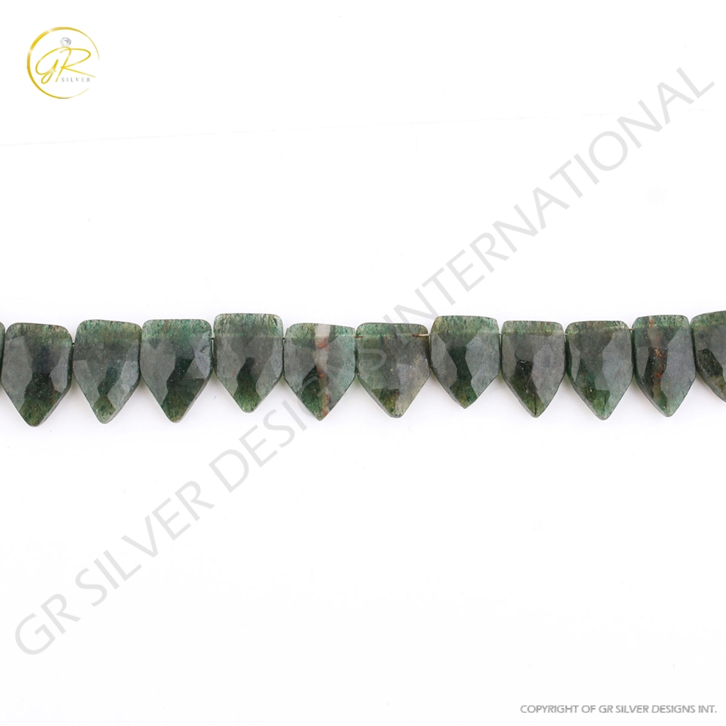 Natural Aventurine Pentagon Gemstone 4 Strands Beads 10 Inch