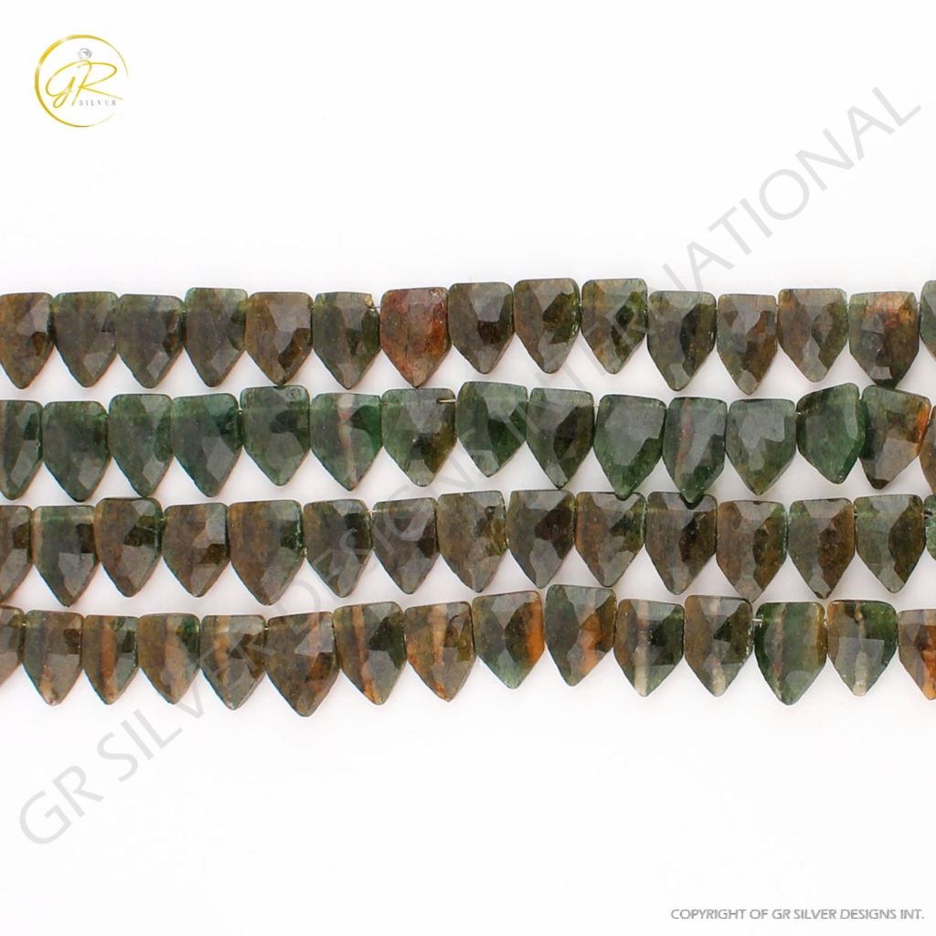 Natural Aventurine Pentagon Gemstone 4 Strands Beads 10 Inch