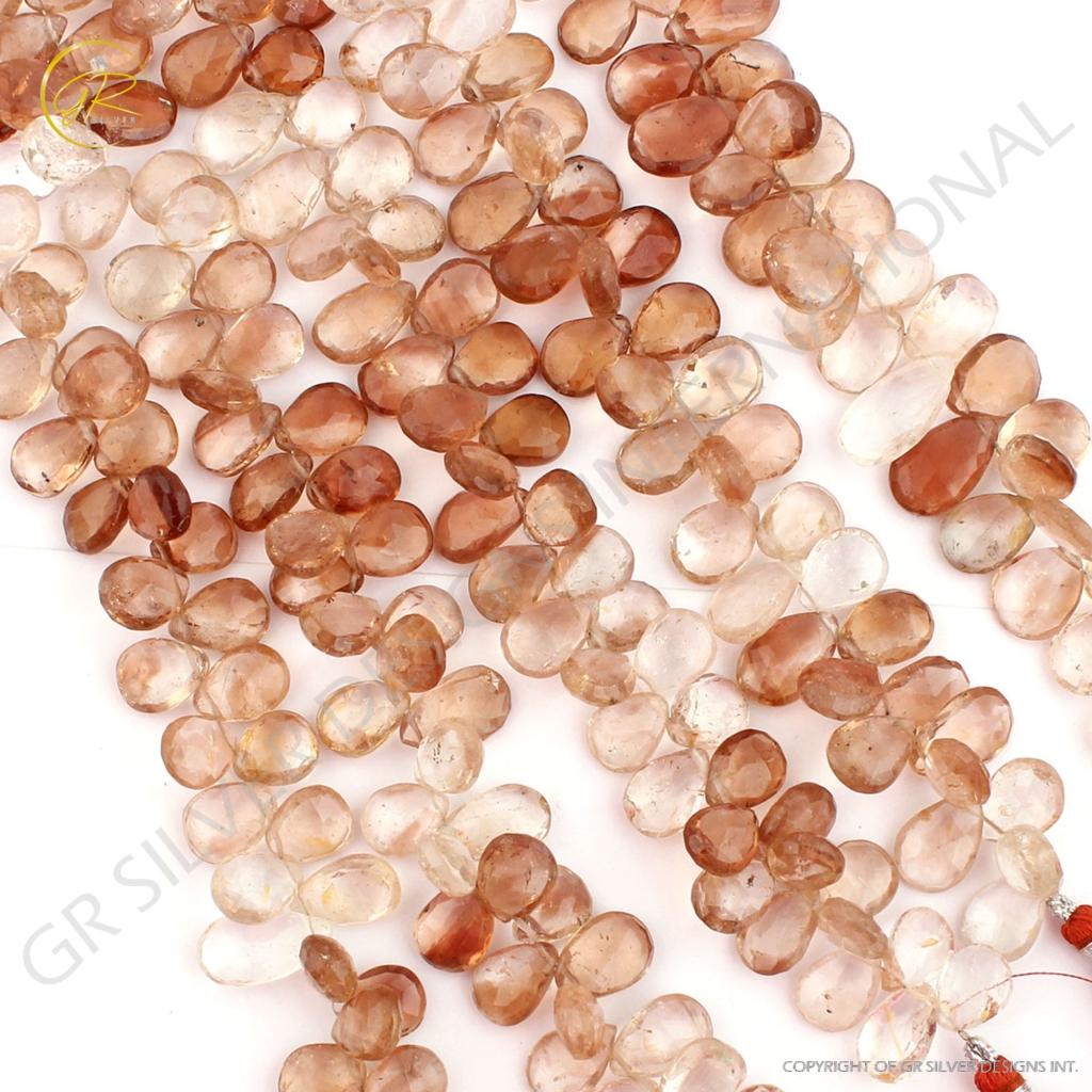 Pear Shape Imperial Quartz Handmade 5 Strands Gemstone Beads