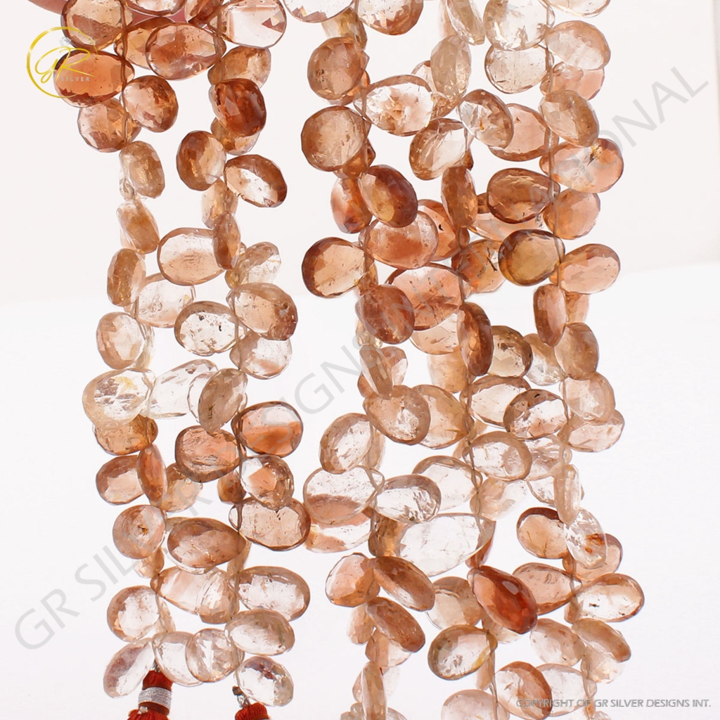 Pear Shape Imperial Quartz Handmade 5 Strands Gemstone Beads