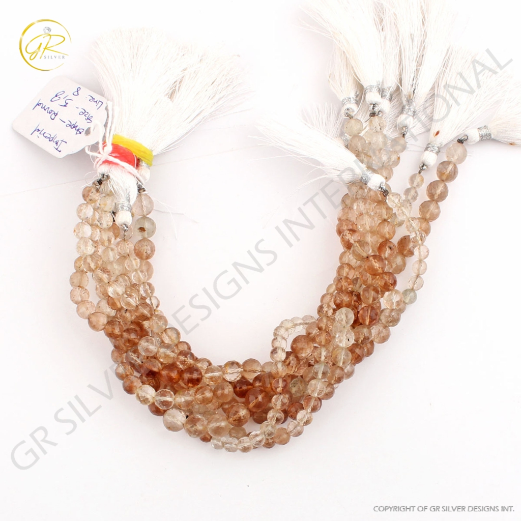 Quality Imperial Quartz Faceted Balls Shape Beads 8 Strands