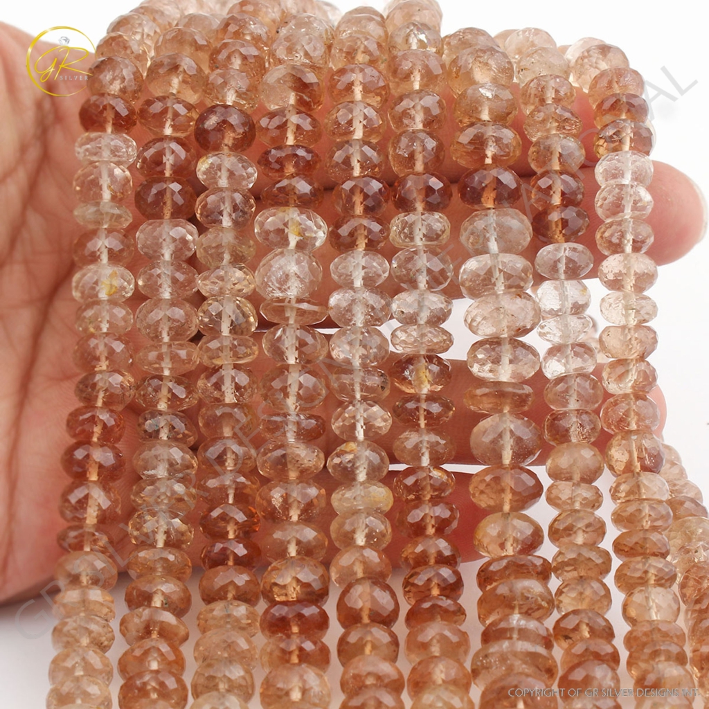 Smooth Imperial Quartz Faceted 7mm Round Gemstone Beads