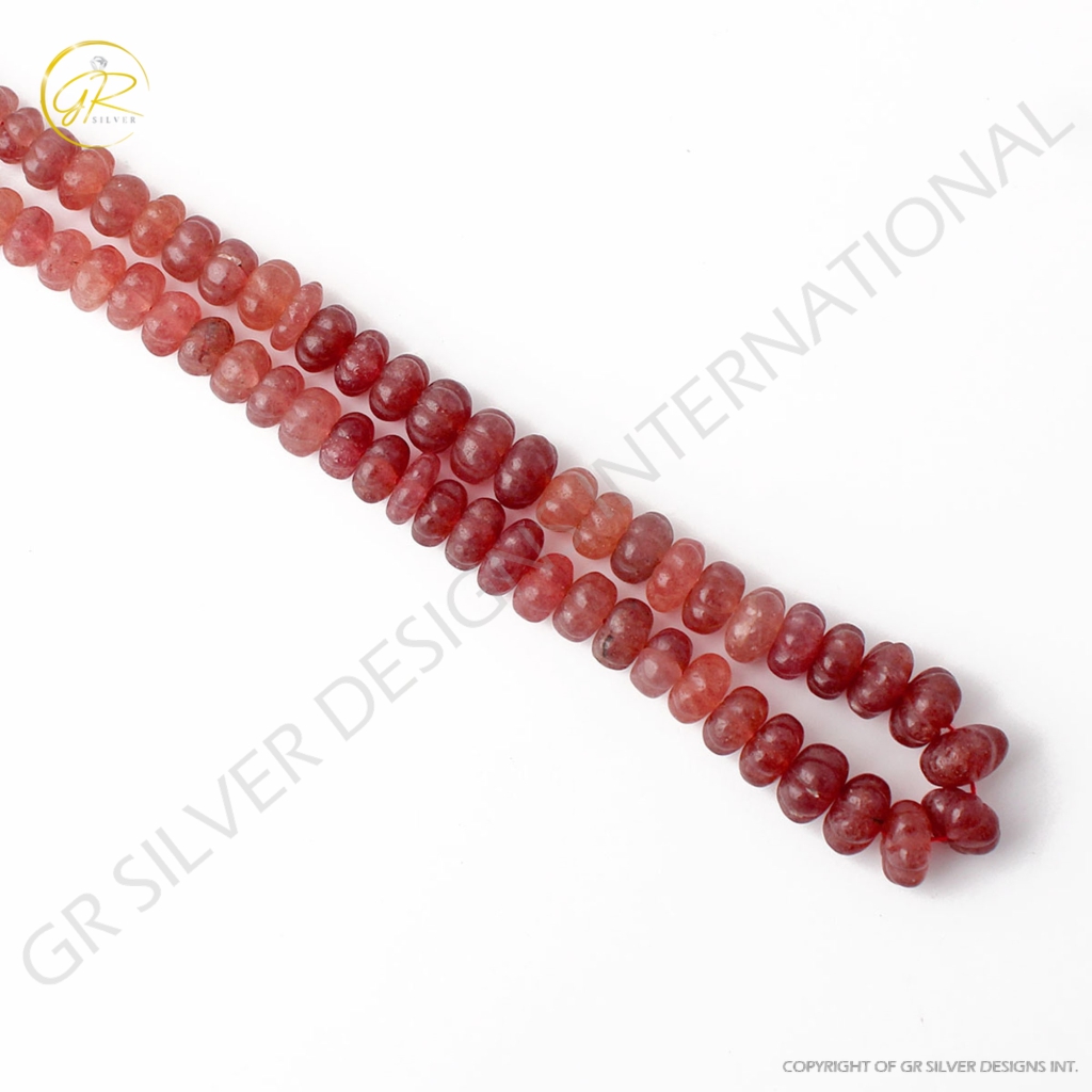 Top  Quality Carving Strawberry Quartz 8-11mm Pumpkin Shape Beads