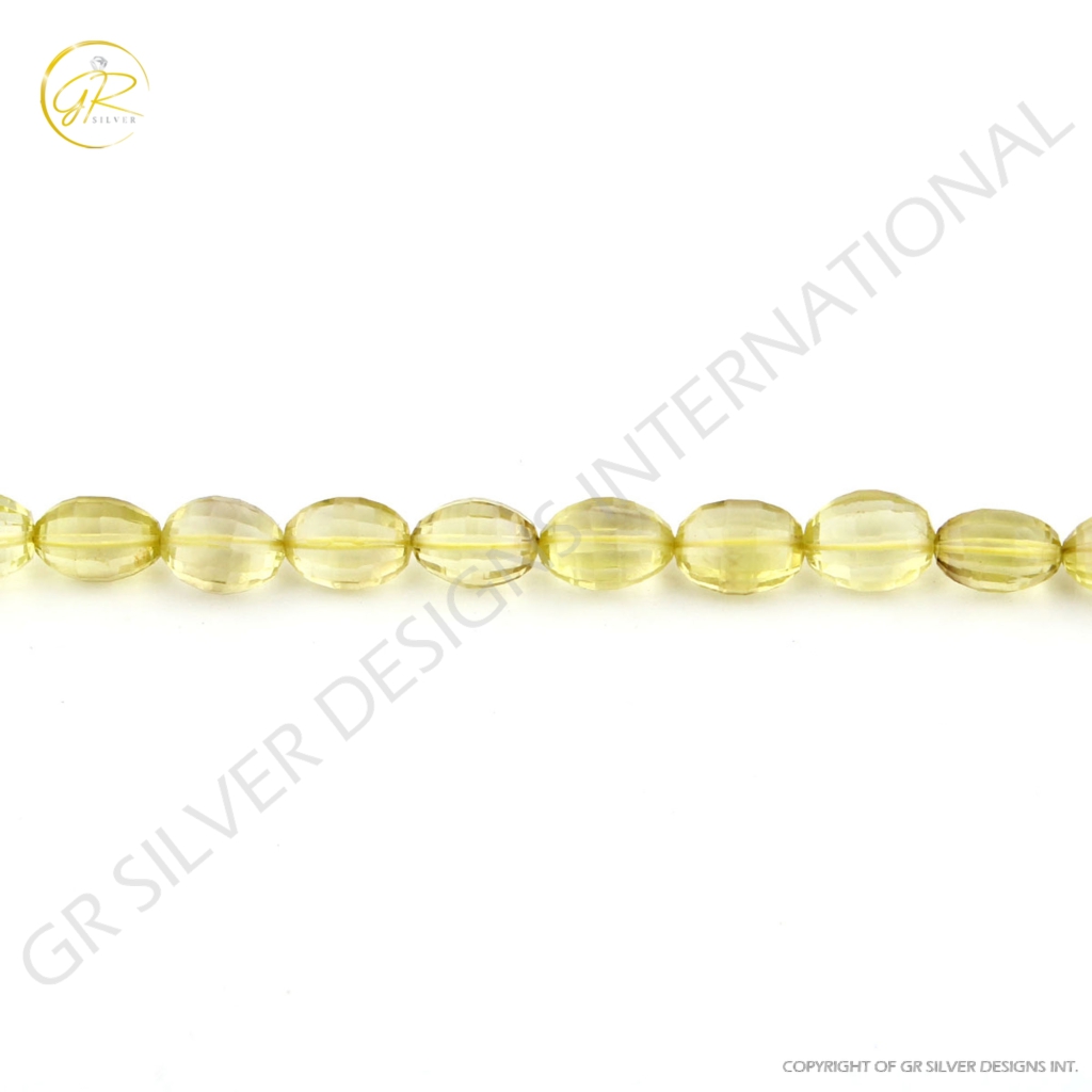 Natural Lemon Quartz Handmade Gemstone 8 Strands Beads