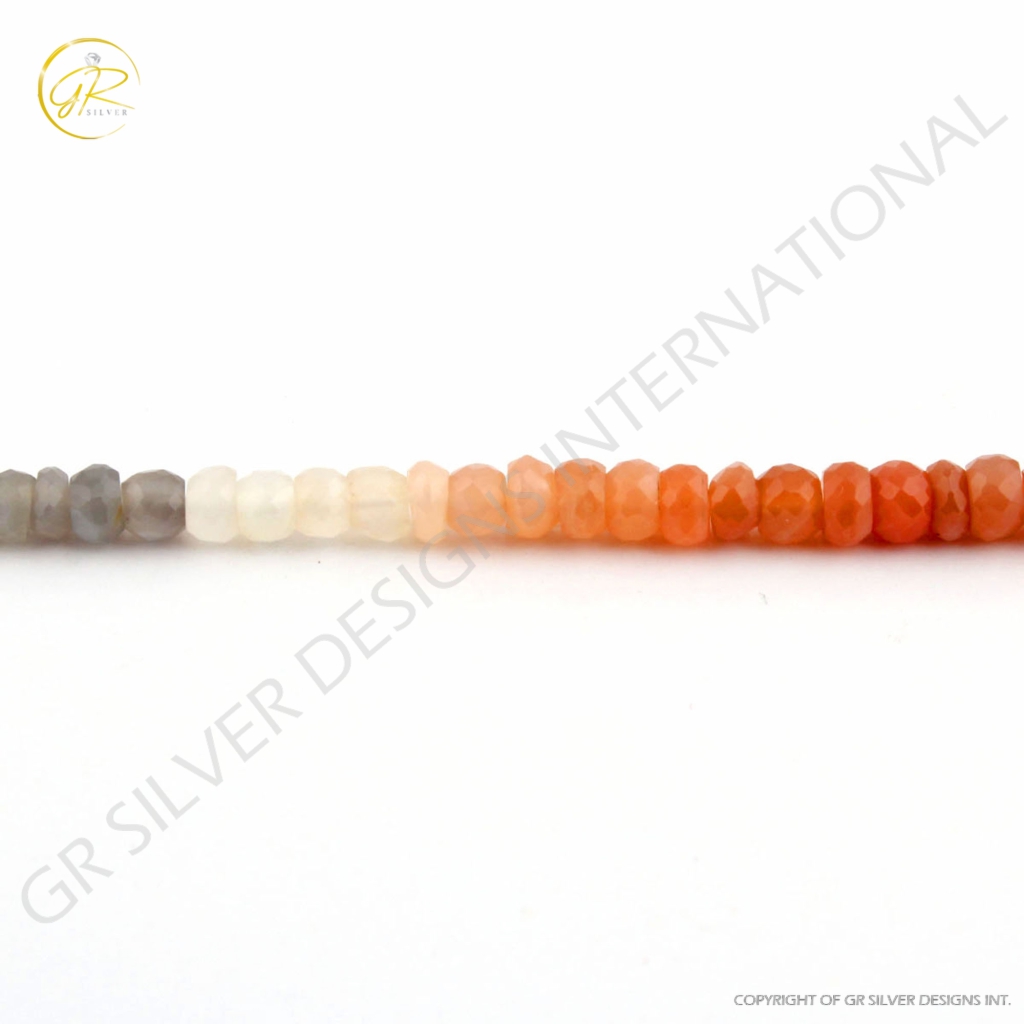 4mm Round Multi Moonstone Gemstone Beads For Jewelry Making