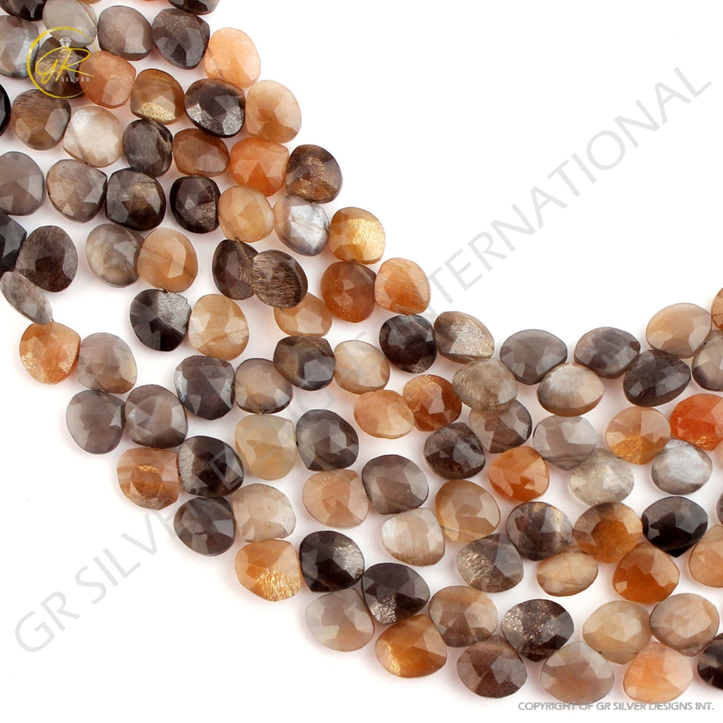 Top Quality Multi Moonstone Faceted Gemstone Beads