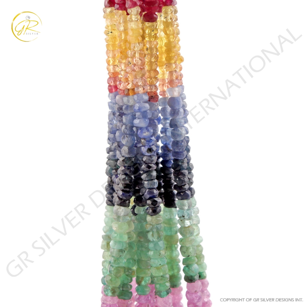 Wholesale Multi Sapphire Round Gemstone Beads For Jewelry Making