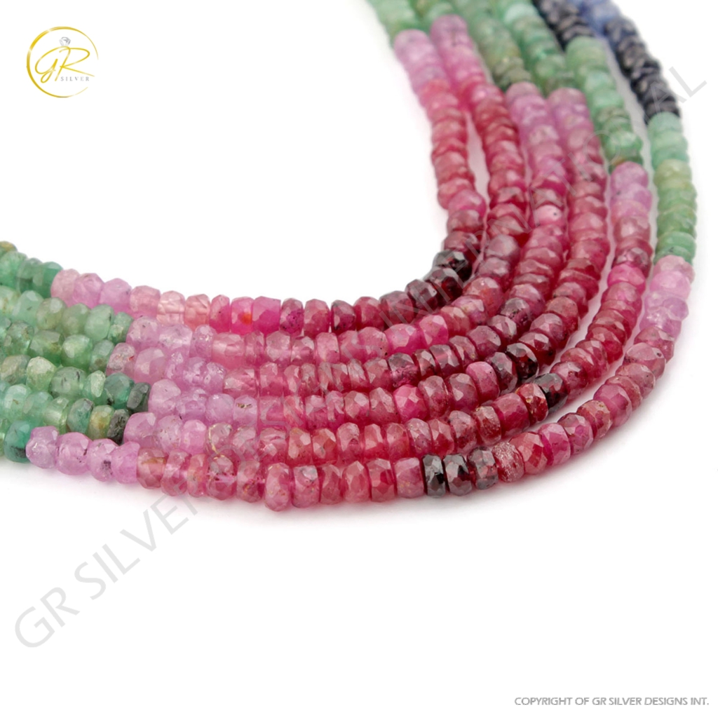 Wholesale Multi Sapphire Round Gemstone Beads For Jewelry Making