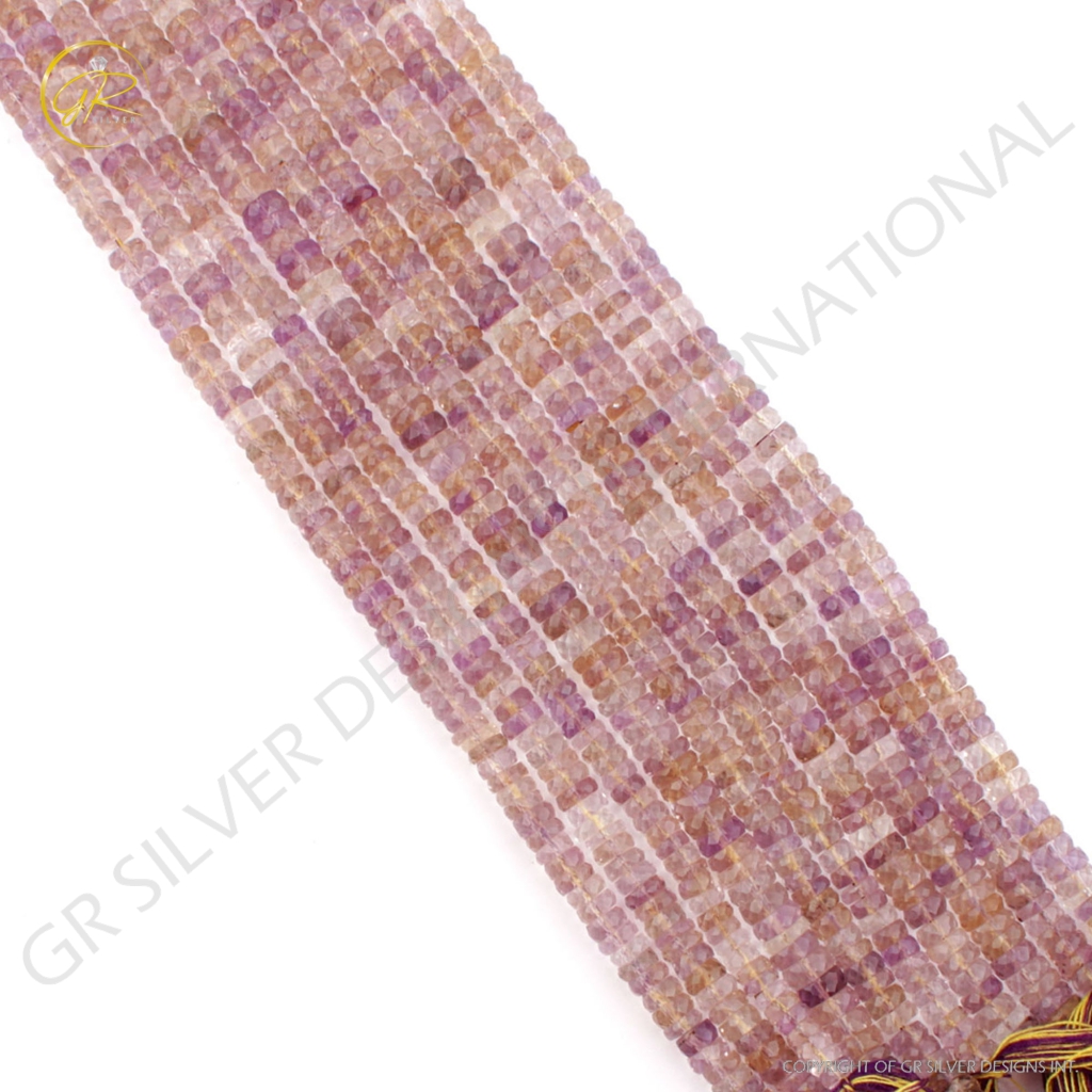 High Quality Multi Quartz Gemstone 5-6mm Tyre Shape Strand Beads