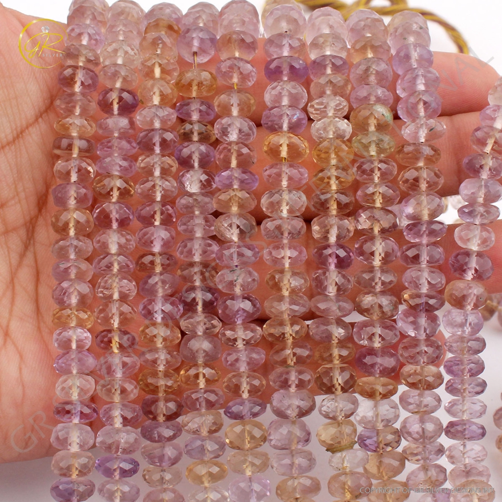 Multi Quartz Round 8-9mm Faceted Gemstone 15 Strands Beads