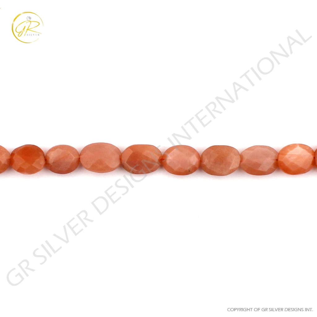 Wholesale Peach Moonstone Gemstone Handmade Strands Beads