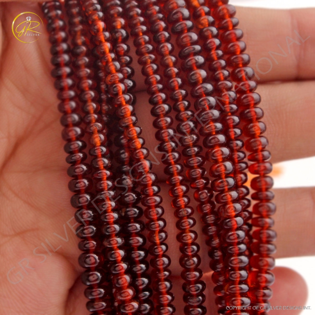 Hessonite Garnet Plain Round Beads For Jewelry Making