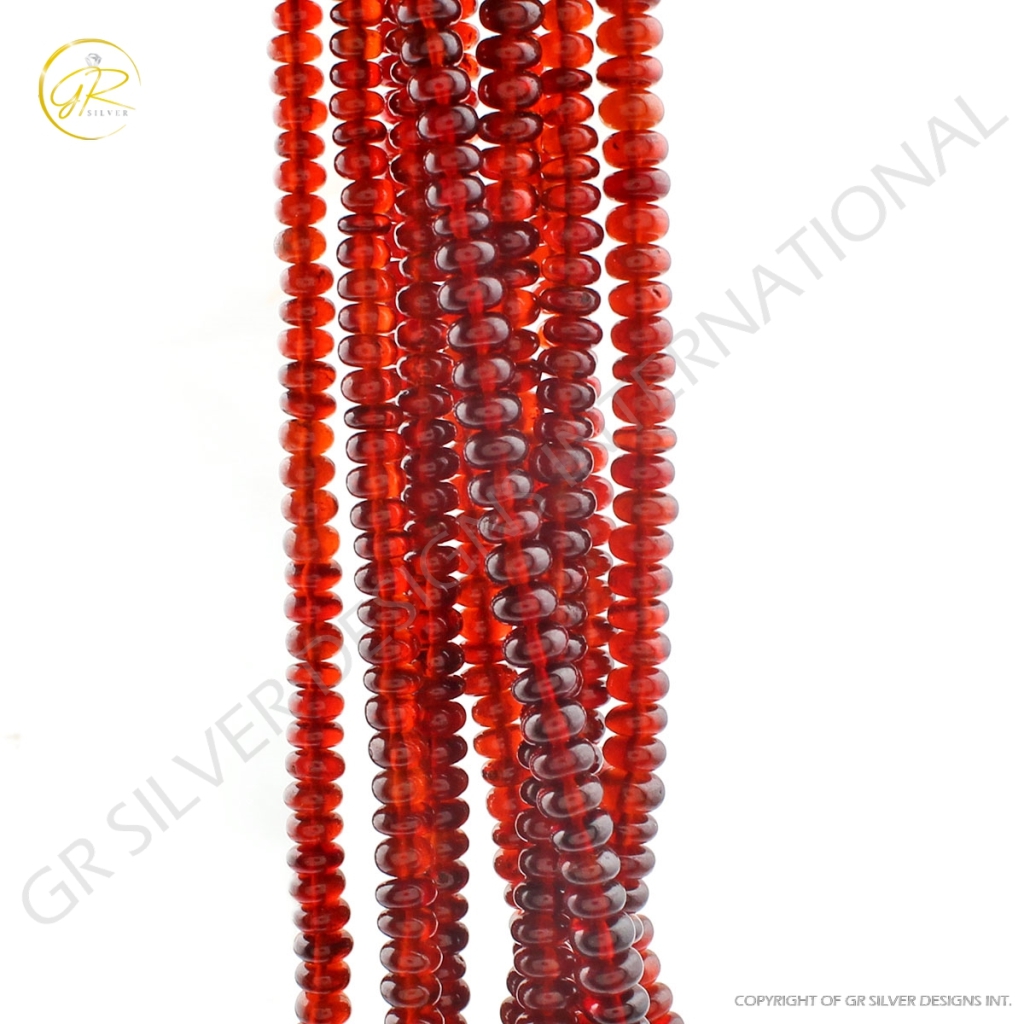 Hessonite Garnet Plain Round Beads For Jewelry Making