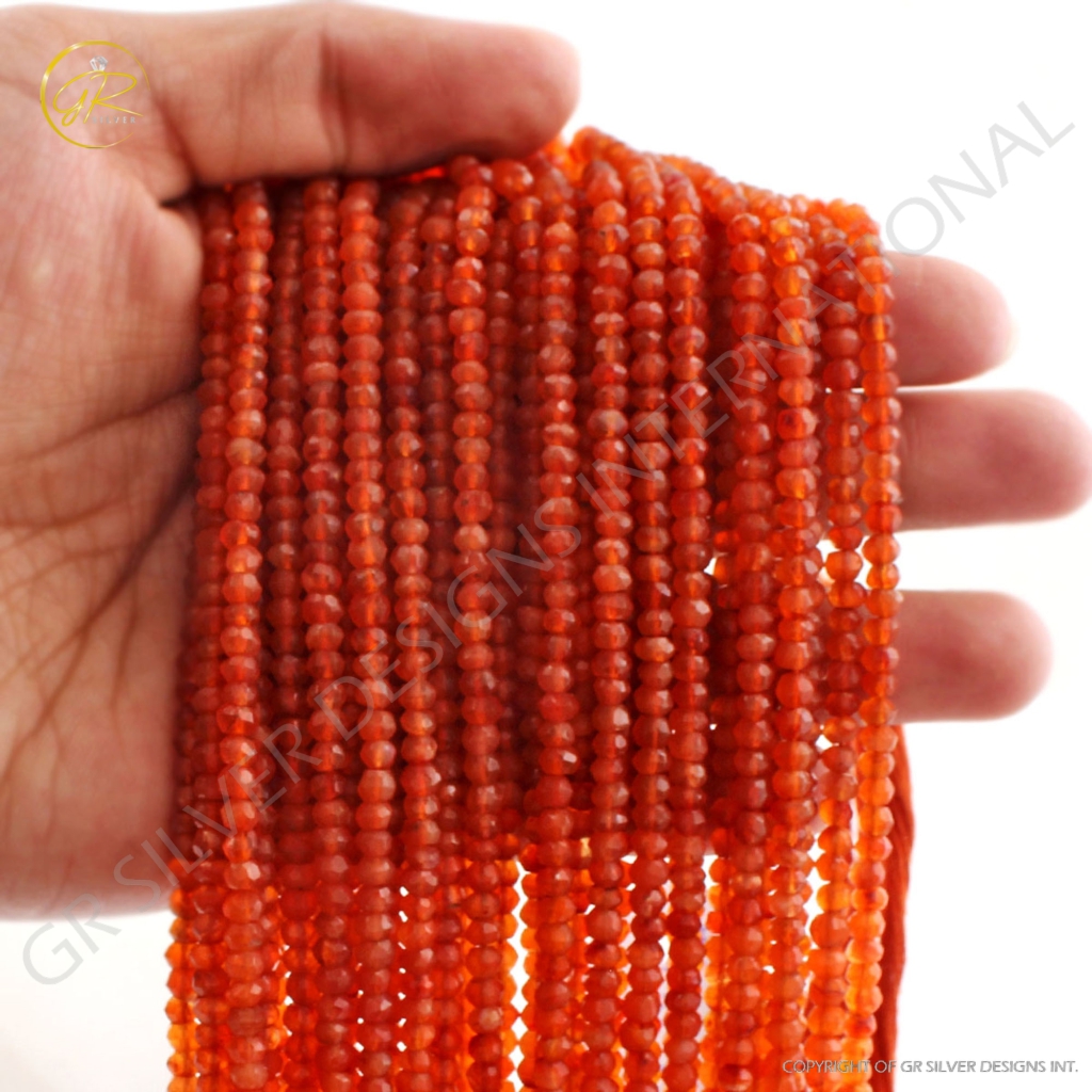 Round Carnelian Beads Strands For Jewelry Making