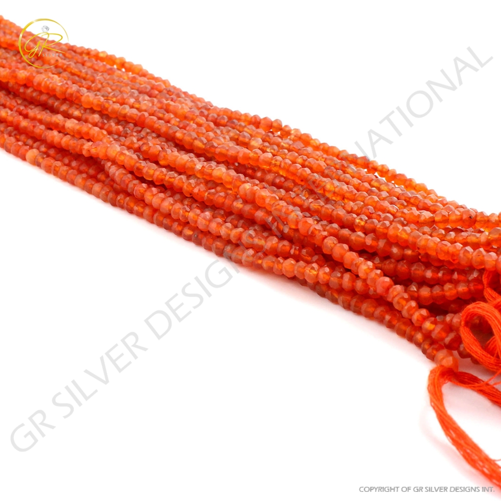 Round Carnelian Beads Strands For Jewelry Making