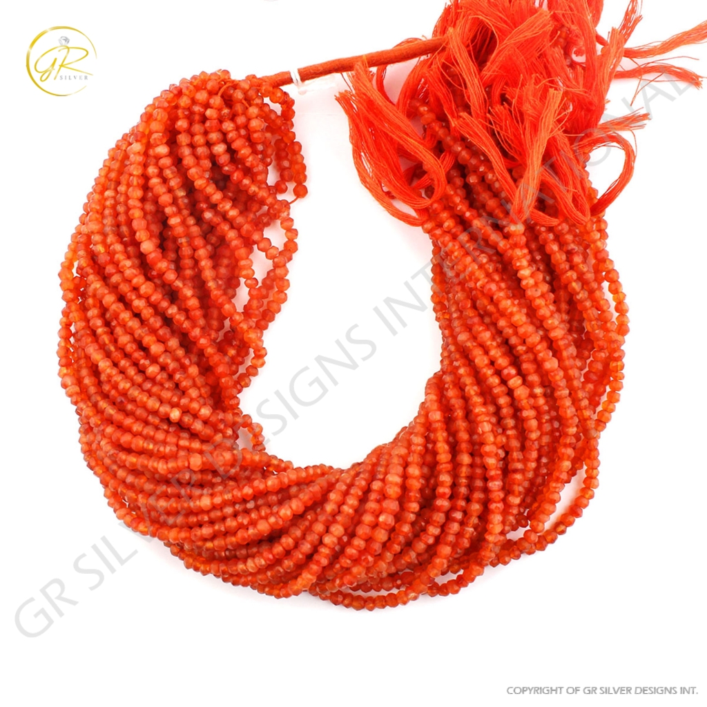 Round Carnelian Beads Strands For Jewelry Making