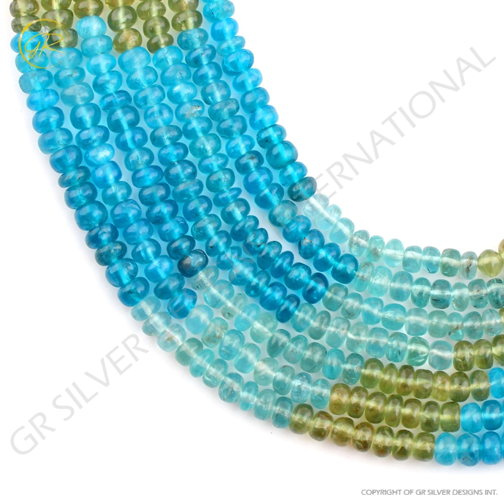 High Quality Multi Apatite Round Gemstone Handmade Beads