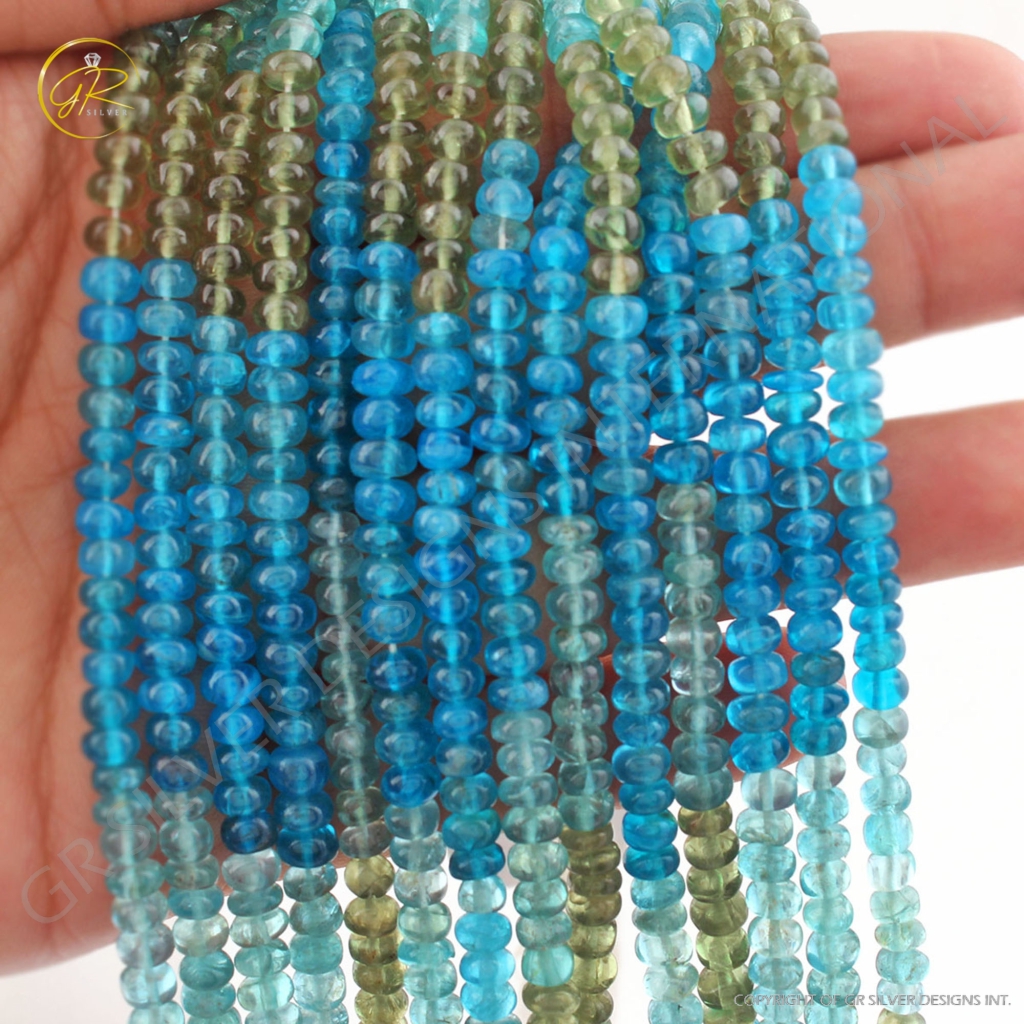 High Quality Multi Apatite Round Gemstone Handmade Beads