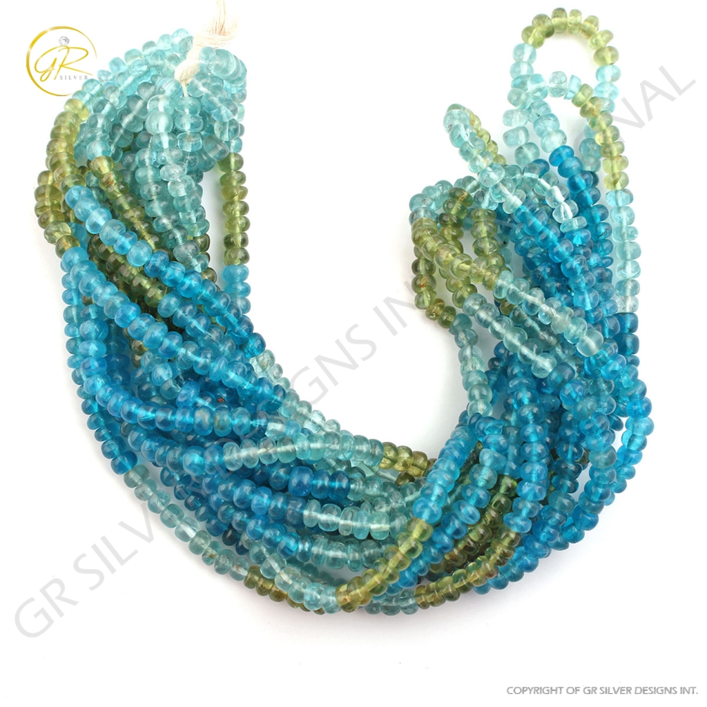 High Quality Multi Apatite Round Gemstone Handmade Beads