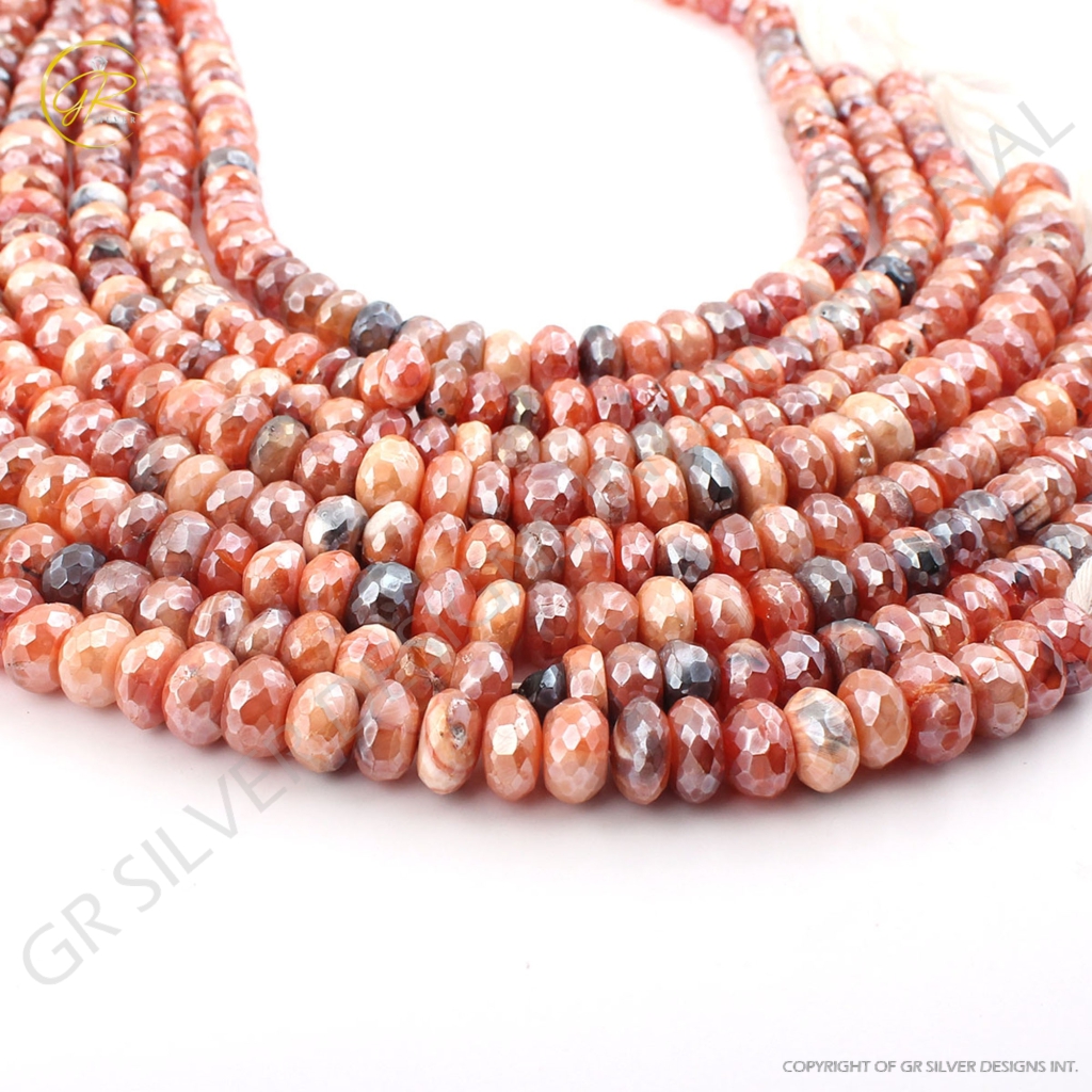 Natural Multi Botswana Agate Faceted Gemstone Beads