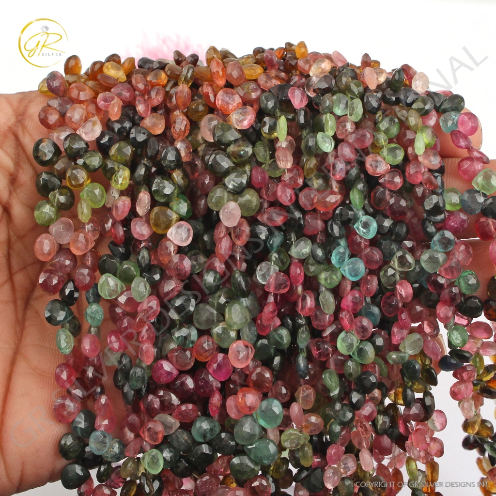 Heart Tourmaline 5-6mm Beads 8inch Strands