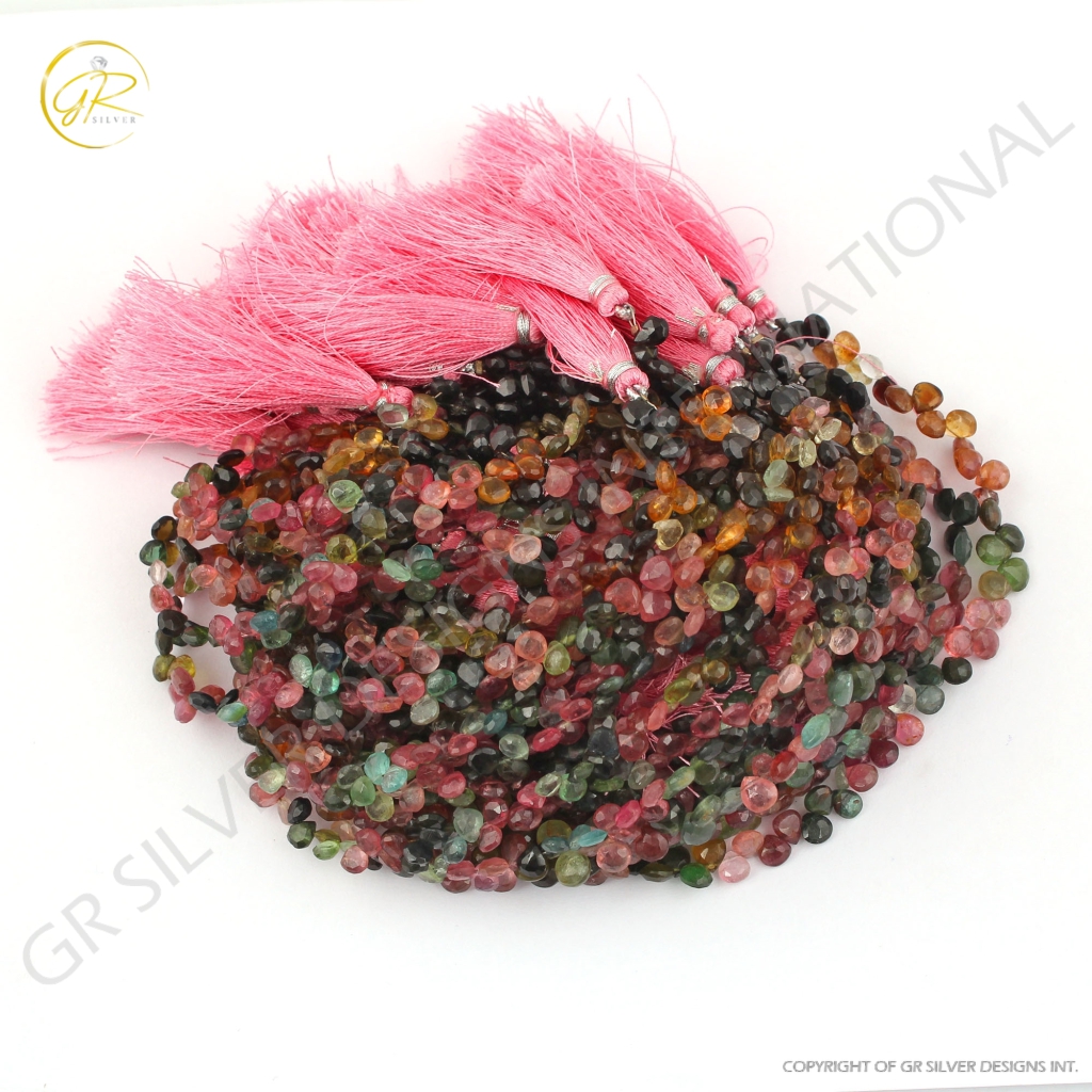 Heart Tourmaline 5-6mm Beads 8inch Strands