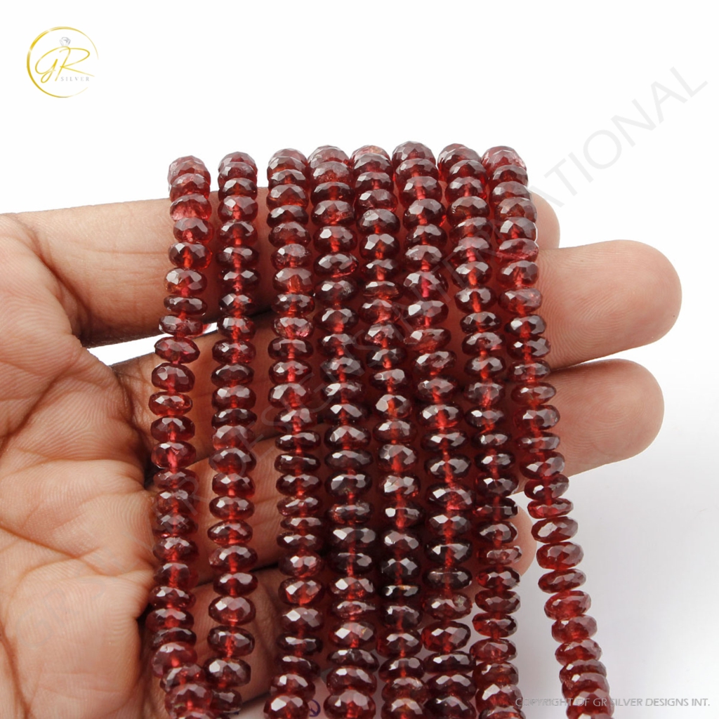 Natural Round Garnet Beads, 4-8mm Round Garnet 4 Strands Beads