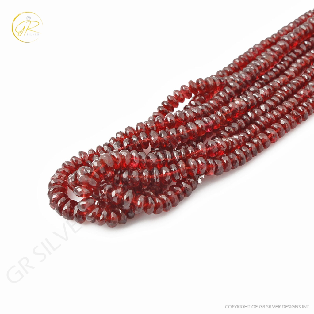 Natural Round Garnet Beads, 4-8mm Round Garnet 4 Strands Beads