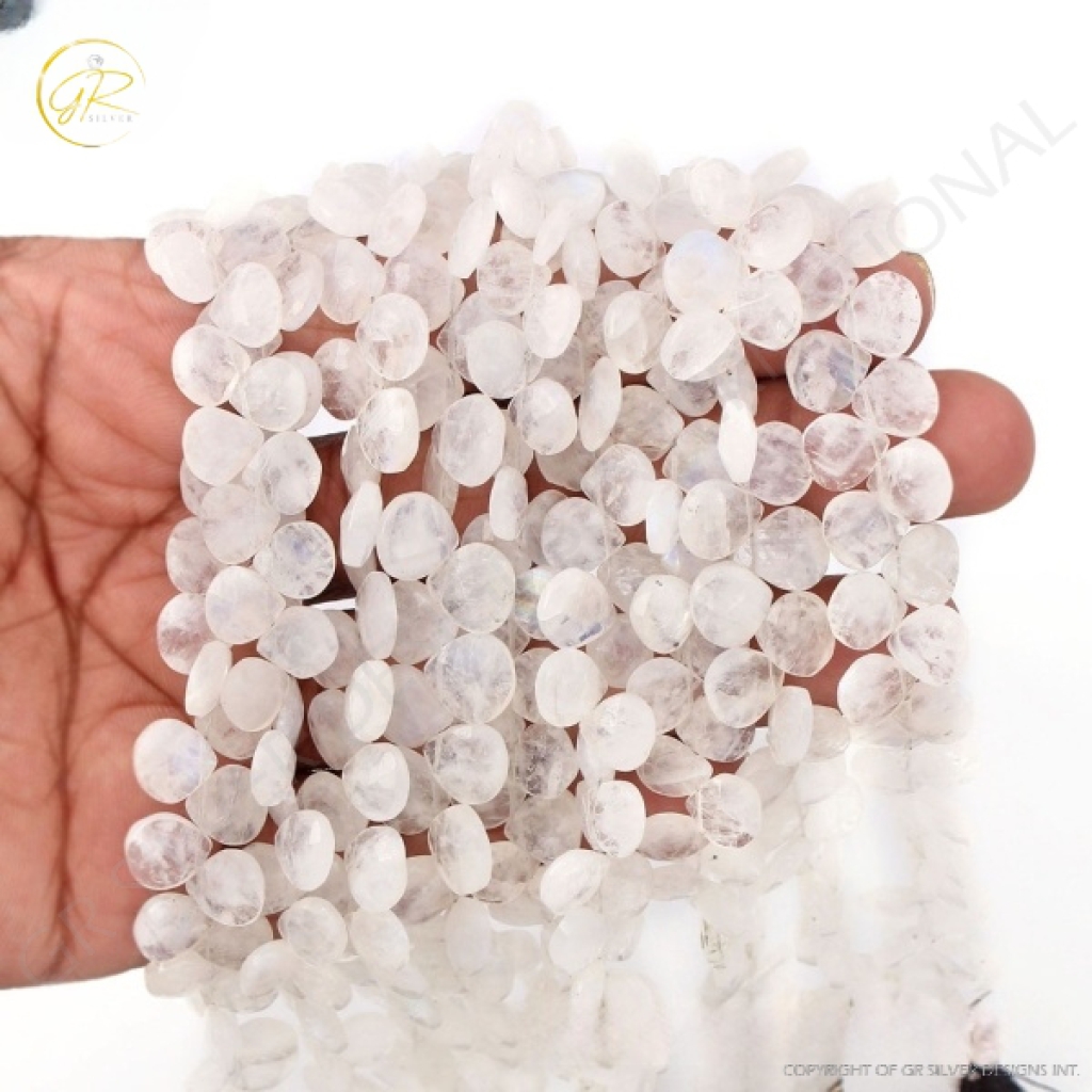 RAINBOW MOONSTONE BEADS, NATURAL RAINBOW MOONSTONE FACETED BEADS, 8.5-10.5 MM APPROX