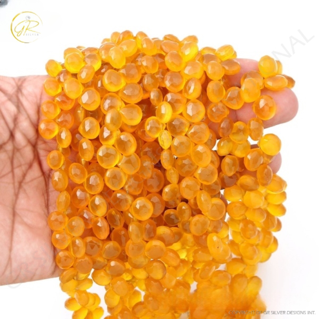 Yellow Onyx Beads, Faceted Yellow Onyx Beads ,8 - 10.5 mm Approx. Beads Yellow Onyx Beads, Faceted Yellow Onyx Beads