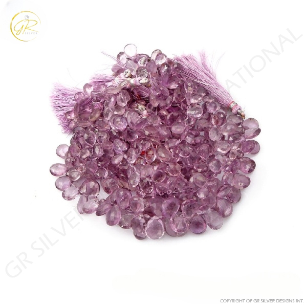 Amethyst Beads, Natural Amethyst Pear Shape Gemstone Beads 7.5-15mm Approx 7 Strands