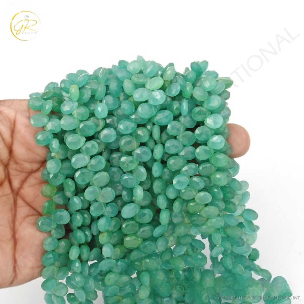 Quartz Beads, Green Quartz Pear Shape Gemstone Beads 9mm Approx 17 Strands