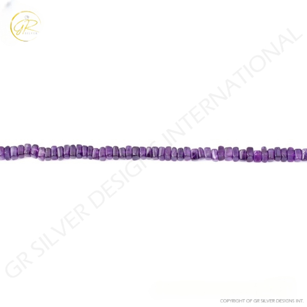 Amethyst Beads, Amethyst Gemstone Heishi Shape Beads 5mm Approx, Heishi Beads