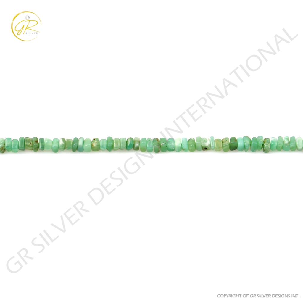 Chrysoprase Beads, Natural Chrysoprase Gemstone Heishi Beads Square Shape 3.5-4mm