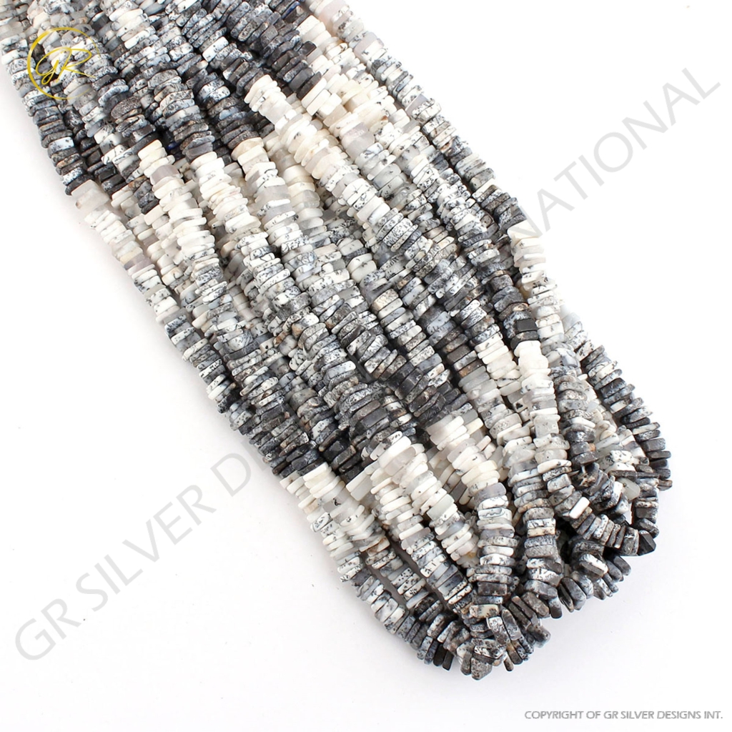 Natural Dendrite Opal Square Gemstone Beads For Jewelry Making