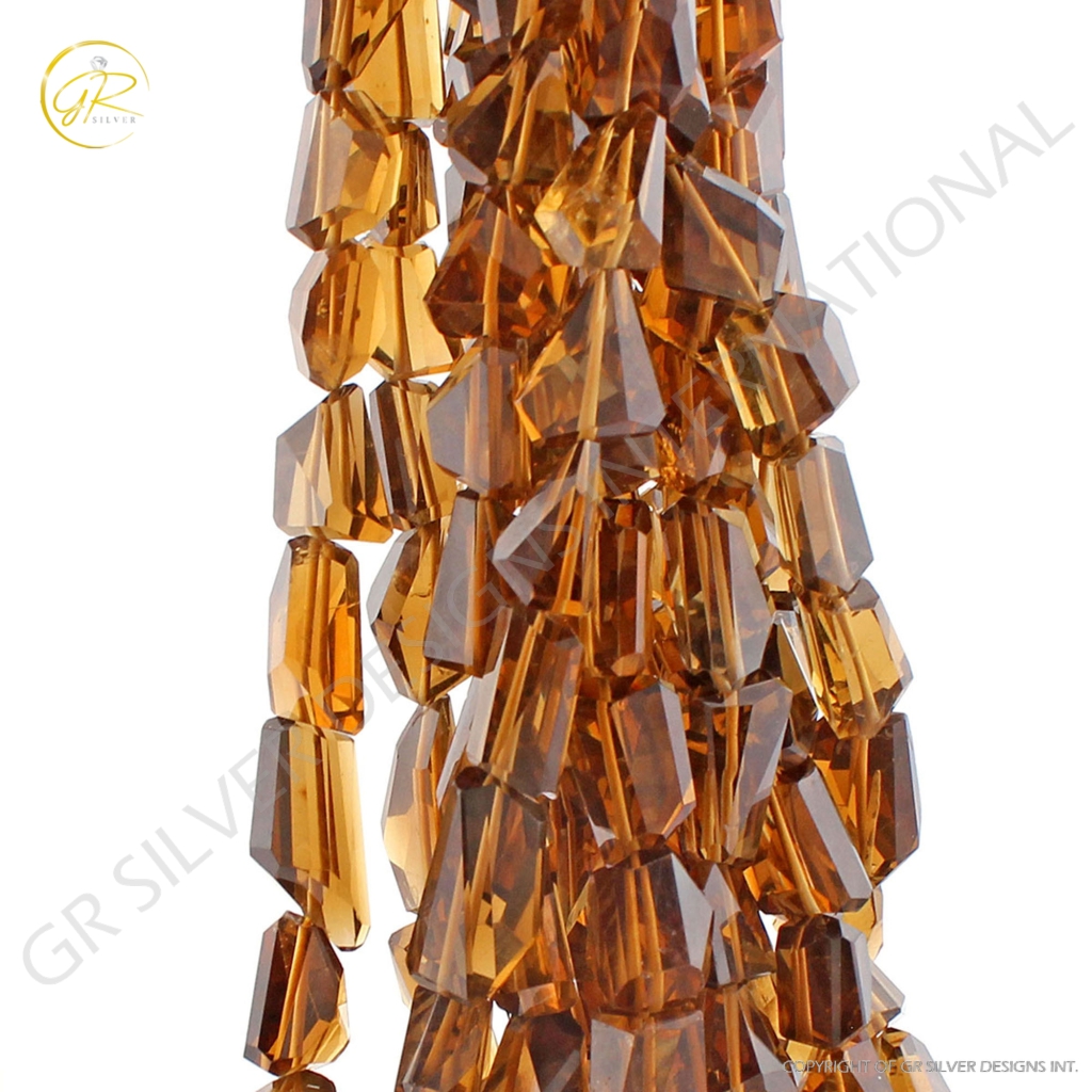 Top Quality Honey Quartz Tumble Shape Gemstone 7 Strands Beads