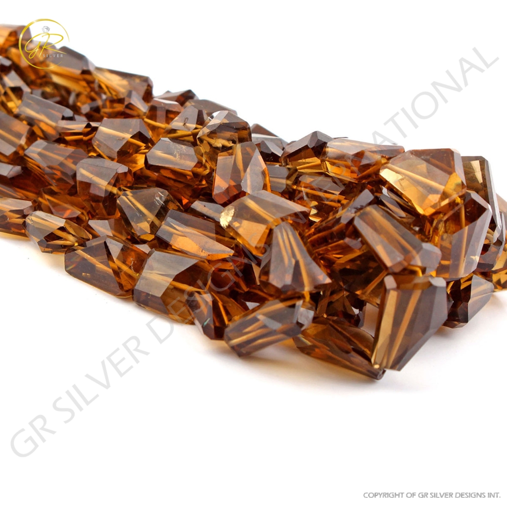 Top Quality Honey Quartz Tumble Shape Gemstone 7 Strands Beads