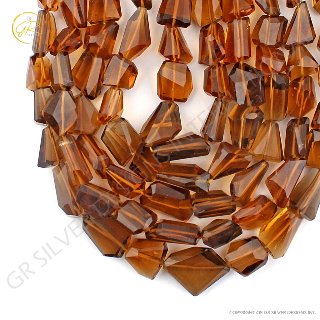 Top Quality Honey Quartz Tumble Shape Gemstone 7 Strands Beads