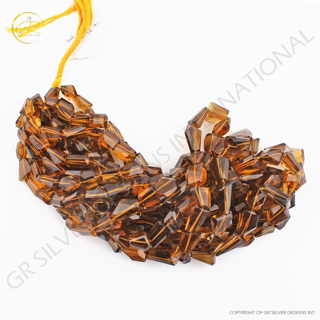 Top Quality Honey Quartz Tumble Shape Gemstone 7 Strands Beads